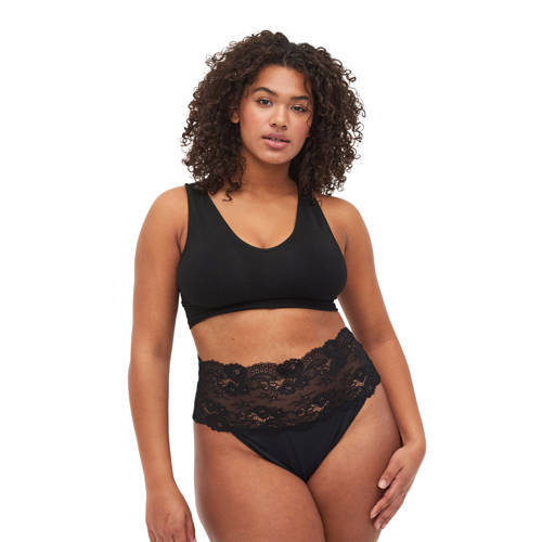 Zizzi Zizzi high waist string LCARA (set van 2) zwart