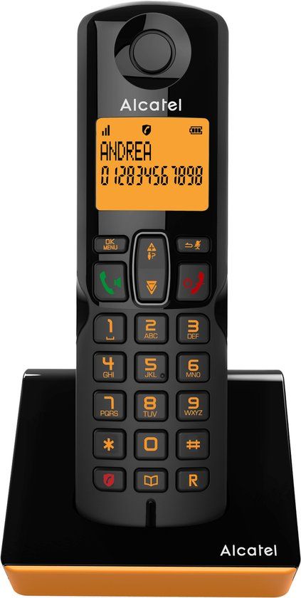 Alcatel S280 - DECT telefoon - Zwart/Oranje