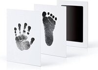 Baby's Essentials Baby handafdruk en voetafdruk fotokaartje - Rood - 30 g