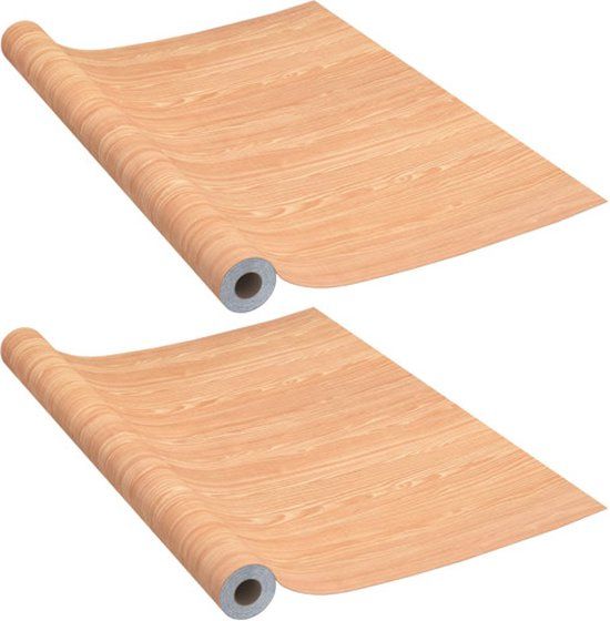 vidaXL Deurfolies zelfklevend 2 stuks 210x90 cm PVC esdoornkleurig