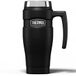 Thermos Stijl Waterdichte thermosfles met handvat - matzwart 470 ml