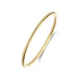 Lucardi Dames 14 karaat geelgouden ring smal