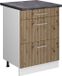 Vicco R-Line Meuble bas de cuisine – 60 cm avec tiroirs, WB Anthracite Chêne artisanal