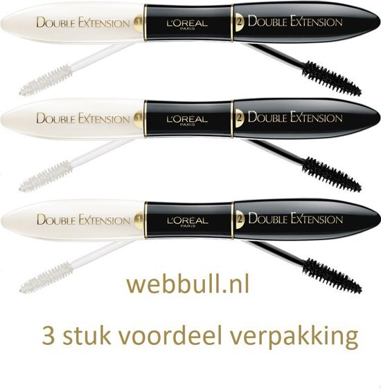 L'Oréal L'Oreal Maq Double Extension Mascara Extra Black 3stuk