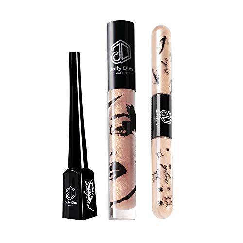 Inglot Jolly Dim Makeup Set Warm Gold - Eyeliner, Lipgloss & Eyes & Glow Duo