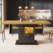 Icecat Table à manger extensible avec espace de rangement pour 4-6 personnes, design moderne