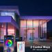 HOVVIDA Ledstrip, RGB 5050 ledstrip, app en afstandsbediening, muziekmodus, timing-modus, led voor kamer, woonkamer, keuken, slaapkamer, bar, feest (RGB, 20M)