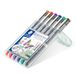 STAEDTLER Pigment Liner 308 gekleurde Fineliner Set – 6 kleuren, 0,5 mm
