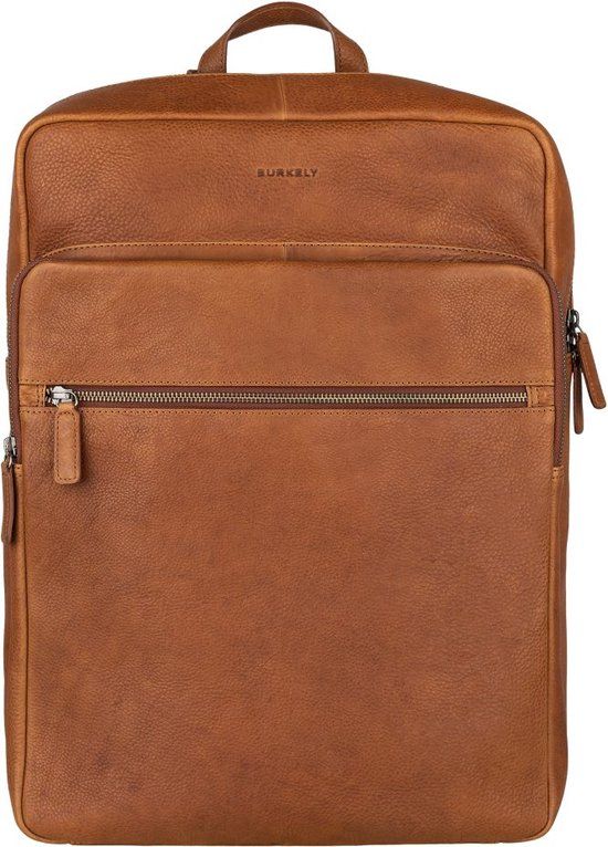Burkely Antique Avery Unisex Rugzak Rits 15.6'' - Cognac