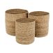Dixie Panier de rangement Emil Lot de 3 petit Nature