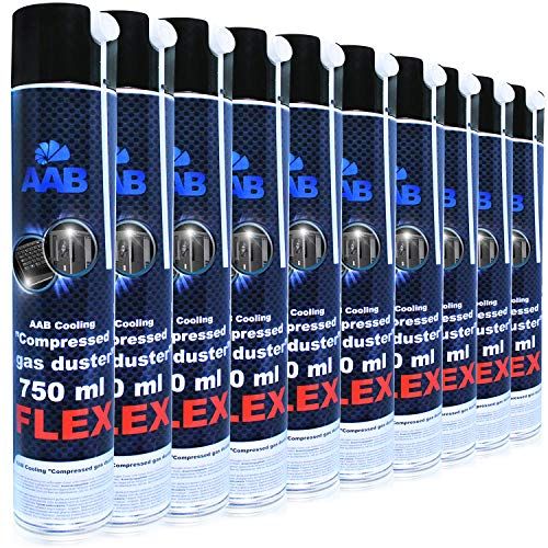 AABCOOLING Compressed Gas Duster FLEX 750ml - Set of 10 - Compressed Air