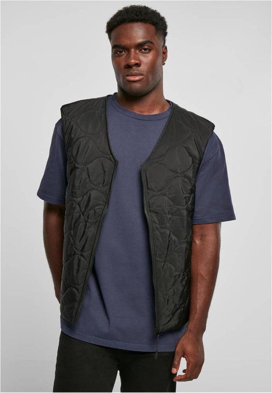 Urban Classics Zipped Gilet - Black - Men's XL