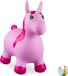 Relaxdays Animal de saut Licorne - Rose