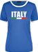 Bellatio Decorations Italy supporter blauw/wit ringer t-shirt