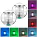 Lampes solaires LED flottantes en forme de boule - 2 Pcs.