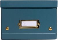 Exacompta 5x Opbergdoos in karton 20x26x15cm Neo Deco, vlak geleverd - Eendenblauw