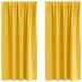 vidaXL Blackout Gordijnen met Ringen 2 st Mosterdgeel 175 x 140 cm