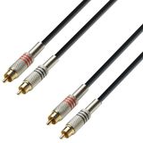 Adam Hall K3 TCC 0600 audio kabel 6 m 2 x RCA Zwart, Zilver
