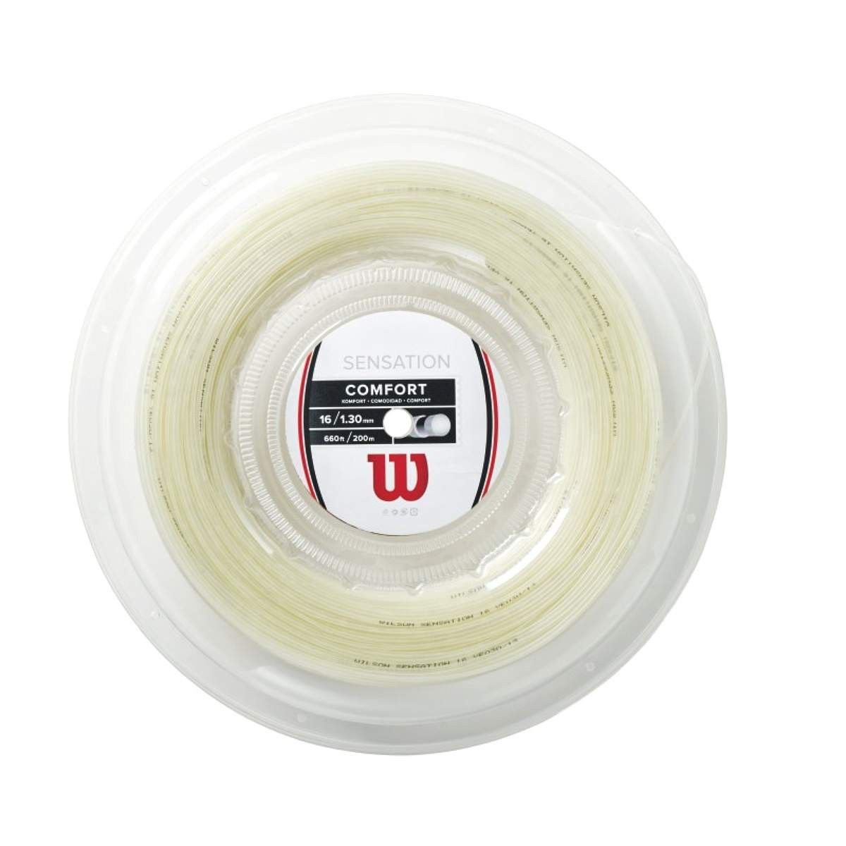 Wilson Sensation Racketbespanning - wit - 1,3 mm - Polymeer - Tennis