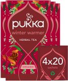 Pukka Tea Winter Warmer Rooibos - 80 Theezakjes - Biologische Kruidenthee - 4 x 20 zakjes - Thee Voordeelverpakking