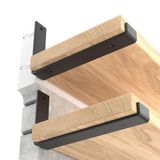 LEOPO 8 inch plankbeugel voor doe-het-zelf zwevende plank, 1/5 \"dikke zware beugel, 6 stuks
