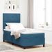 Prolenta Maison Exclusive Lit boxspring exclusif avec tête de lit, couleur bleu foncé, dimensions 90 x 200 cm, revêtement en velours
