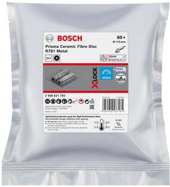 Bosch Accessories 2608621793 Fiberschijf Ø 115 mm Korrelgrootte: 80 - 25 stuks