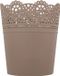 Prosperplast Pot de fleurs décoratif Lace D11.2cm H13cm marron / plastique