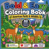 Bold & Easy Coloring Book: American Parks & Wildlife