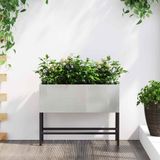 vidaXL Verhoogde Tuin Plantenbak Zilver 60 x 26 x 45 cm
