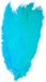Merkloos Carnaval verkleed veer/struisvogelveren - 1x - turquoise - 50 cm