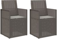 vidaXL Tuinstoelen 2 stuks Lichtgrijs PP