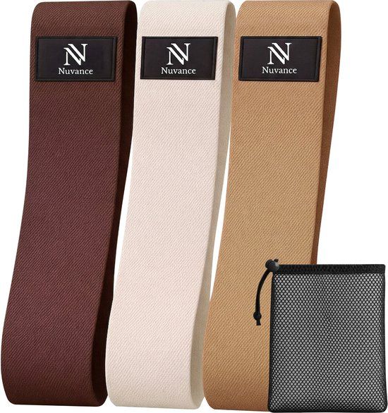 Nuvance Weerstandsbanden Set - 3 Delige Set - Inclusief Draagtas & eBook