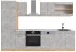 Vicco R-Line Complete keukeneenheid – 300 cm, WB Marmer Beton/gouden eik