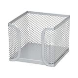 D.RECT Zettelbox van mesh notitiedoos doos net metaallook 95x95x80 mm zilver