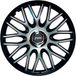 4-Delige J-Tec 4-Delige Wieldoppenset Orden 14-inch zwart + chroom ring