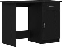vidaXL Bureau Zwart Eiken Bewerkt Hout 100 x 50 x 76 cm