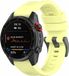 By Qubix Garmin By Qubix - Siliconen sportbandje - 22mm Quickfit - Geel