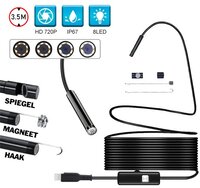 Endoscoop Inspectiecamera USB - 3.5M - 8mm - iPhone - Waterproof