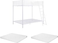 Vente-unique Lit superposé métal blanc 140 x 190 cm