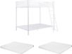 Vente-unique Lit superposé métal blanc 140 x 190 cm