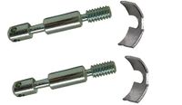 cyclingcolors Set van 2 pluggen voor bedmontage, diameter 8 mm x lengte 60 mm, 4 gaten + 2 beugels, open beslag, 38 mm, staal, schroeven, directe schroefdraad