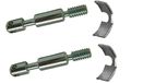 cyclingcolors Set met 2 stuks bouten voor bed, diameter 6 mm x lengte 50 mm, 4 gaten + 2 x open beugels, 38 mm, staal, schroeven, directe schroefdraad