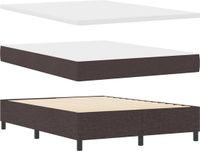 vidaXL Boxspringbed met kussen, donkerbruin, 200 x 160 cm, stof