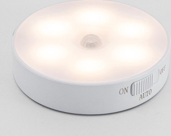 Viatel Led Lamp met bewegingssensor - werkt op oplaadbaar batterij-Koud Wit - per stuk - Draadloos - Werkt op batterij met sensor - Binnen lamp - Automatische Led verlichting met bewegingssensor- Lamp voor in kast en trap