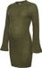 Mama Licious Robe en maille MLULRIKKA Robe de maternité L Manches longues Col rond Polyester Rayé Vert olive