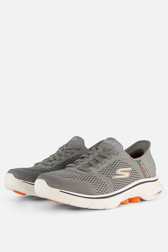 Skechers Slip-ins Go Walk 7 - Free Hand 2 - Heren Instappers - Grijs