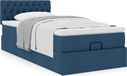Maison Exclusive - Lit plateforme avec matelas, bleu, 90x200 cm, textile