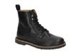 Birkenstock Bryson, bottines en cuir noir souple, semelle à profil en liège, semelle anatomique amovible