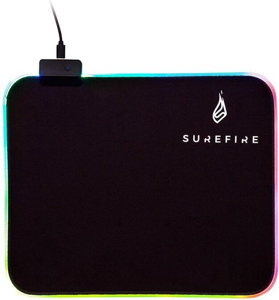 Surefire Gaming Silent Flight RGB-320 Gaming Mouse Pad - Black